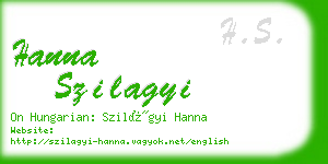 hanna szilagyi business card